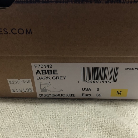 Born ABBE, dark gray suede, size 8, NWT - Picture 7 of 7